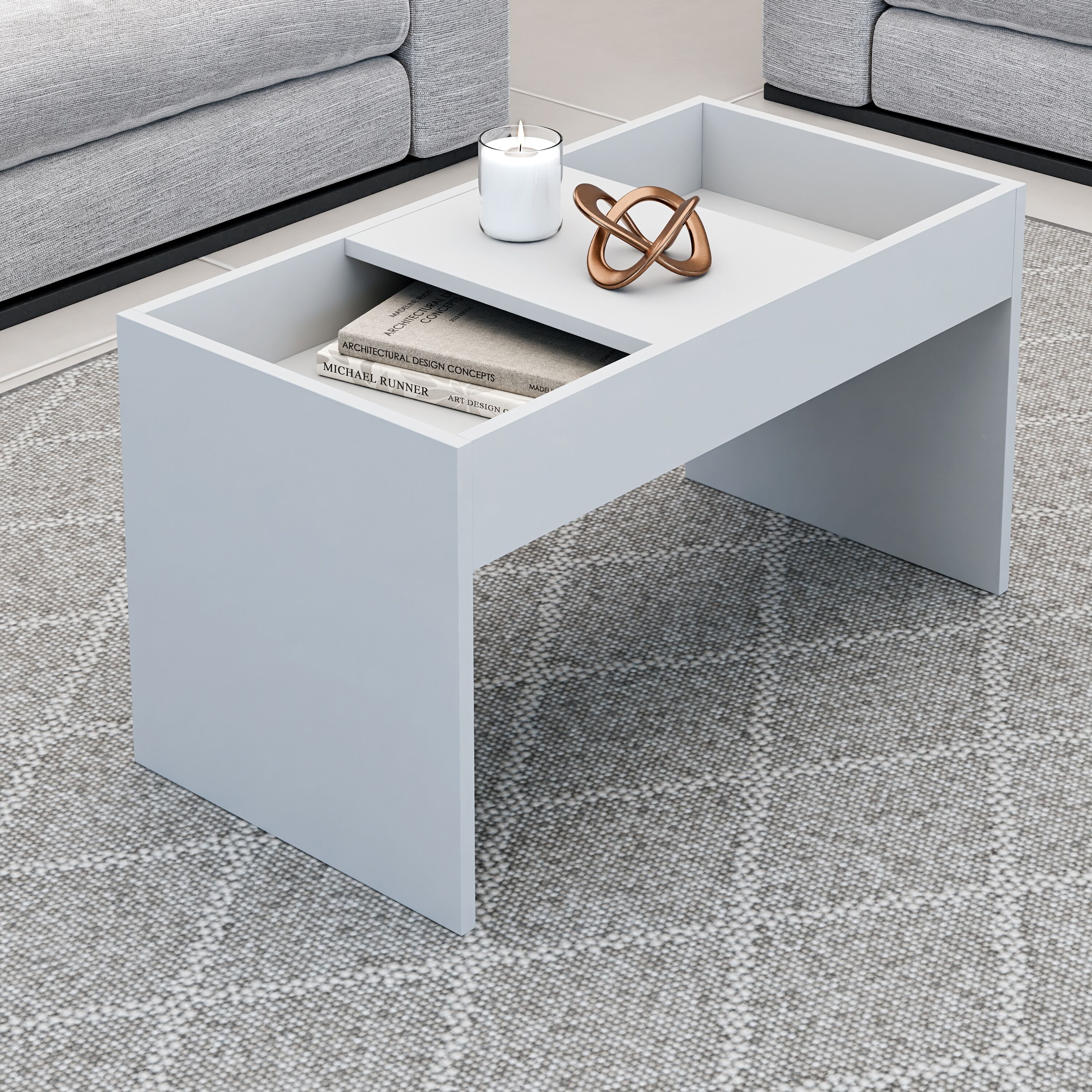 Couchtisch VCM "Holz Beistelltisch Couchtisch Sofatisch Mantila", weiß, Tische, Couchtisch
