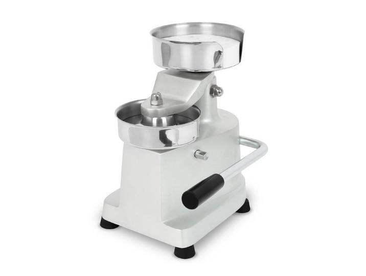 vertes Burgerpresse Hamburgerpresse Burger Pattie Presse aus Edelstahl, Aluminium, Profi Produktion von Burger Patties mit 13 cm Durchmesser