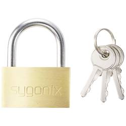 Sygonix SY-5045284 Vorhängeschloss 39.8 mm teilweise gleichschließend Goldgelb Schlüsselschloss