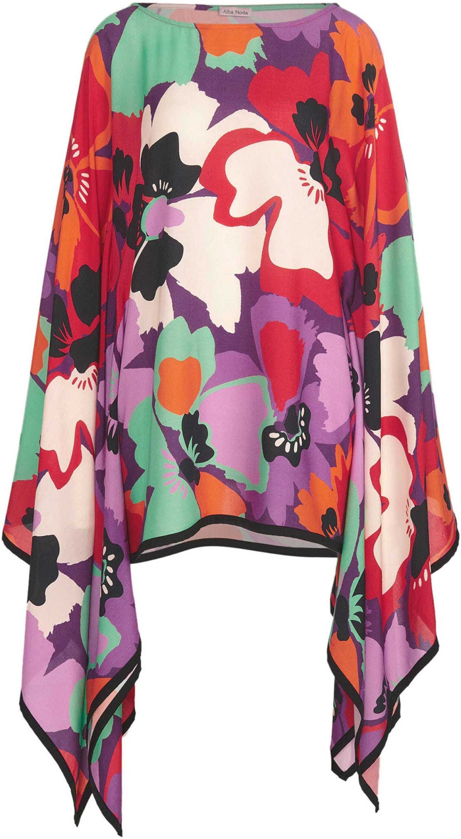 Tunika ALBA MODA "Tunika Tunika", Damen, Gr. 38/40, bunt (multicolor), Obermaterial: 100% Viskose CV., Modern, figurumspielend, Tuniken Tunika