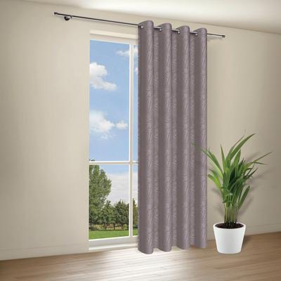 Gardine GERSTER "Lauren" Gr. 1, grau, B:140cm H:245cm, Wirkware, Polyester, Gardinen, Gardine, Deko Ösenschal "Lauren"