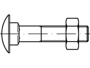 REYHER DIN 603 Mu Stahl galvanisch verzinkt Flachrundschrauben mit Vierkantansatz Mu = mit Sechskantmutter 603001050060040