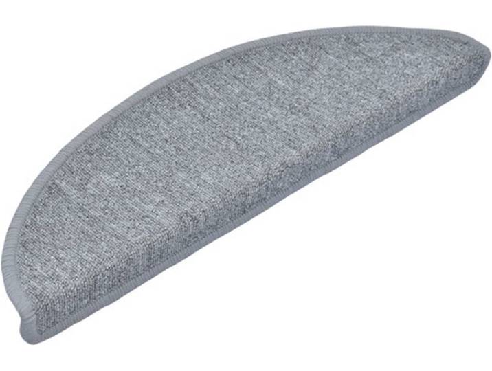 vidaXL - Trapmatten - 15 - st - 56x17x3 - cm - lichtgrijs - halfrond