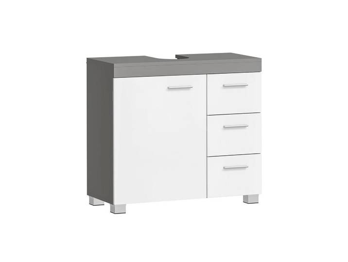 Hansiro Waschbeckenunterschrank Praia, Weiß, Holzwerkstoff, 70x64x30 cm, Badezimmer, Badezimmerschränke, Waschbeckenunterschränke