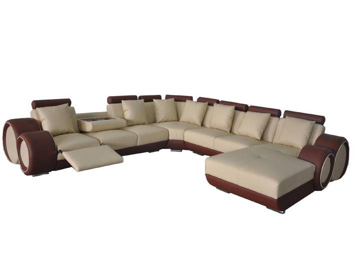 JVmoebel Wohnlandschaft Elegantes Leder Sofa im U-Form Eckdesign mit Boxspring-Technologie, Made in Europa