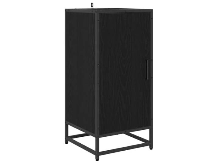 Kaorsrow Sideboard Schwarz Eichen-Optik Kommode 35,5x35x76 cm Kompakter Schrank aus Holzwerkstoff mit einer Tür für Wohnzimmer, Esszimmer und Flur sorgt für aufgeräumte Räume.