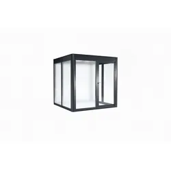 SunElements Design Gewächshaus SunCasa Deluxe mit Photovoltaik-Option 2.2 anthrazit-metallic, Wände: ESG 5mm satiniert, Dach: 6mm Acrylglas