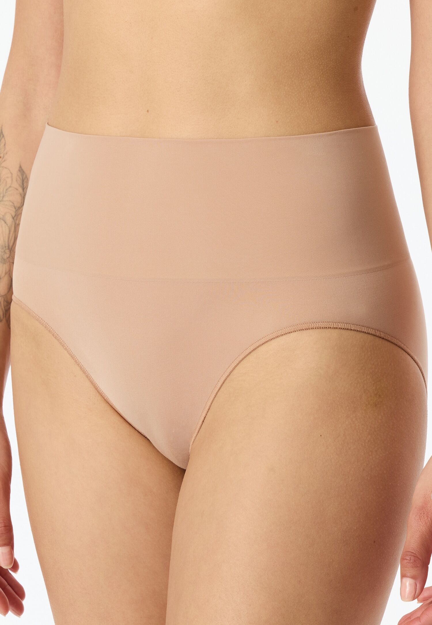Rioslip SCHIESSER "Seamless Contouring", Damen, Gr. XL, Single Jersey, beige (411, maple), Single Jersey, Obermaterial: 85% Polyamid, 15% Elasthan, Unterhosen Rioslip 411, maple XL, Single Jersey