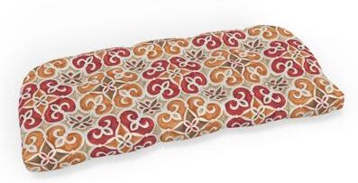 Pillow Perfect Outdoor/Indoor T-Spun Polyester Seat Cushion, Weather Resistant, Fade Resistant