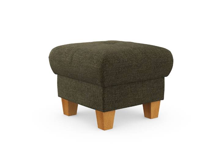 Polsterhocker GOODPRODUCT Lindgren , grün (khaki), B:61cm H:46cm T:61cm, 100% Polyester, Hocker, Polsterhocker, mit Stauraum