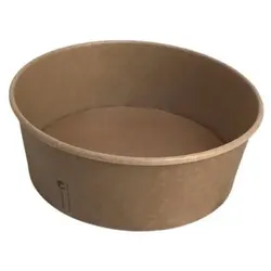 naturesse Runde Salatschalen Kraft/PLA ø 18,5 x 6,6 cm - 1200 ml (160 Einheiten)