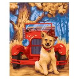 Koh-i-Noor Malen nach Zahlen 40x50cm Hund mit Hut (65455366)