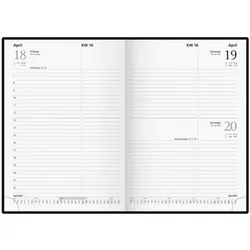 Glocken Buchkalender A5 2027 schwarz, 14.5x20.6x1.8 cm