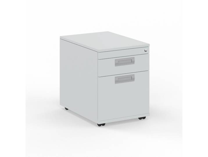 Rollcontainer Tradingzone GO Swiss Weissgrau/Weissgrau, Neu - Perfekt für Unterlagen und Akten
