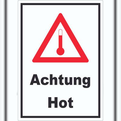 HB-Druck Aufkleber Gefahrgutklasse Hot Heiß A8 (52x74mm)
