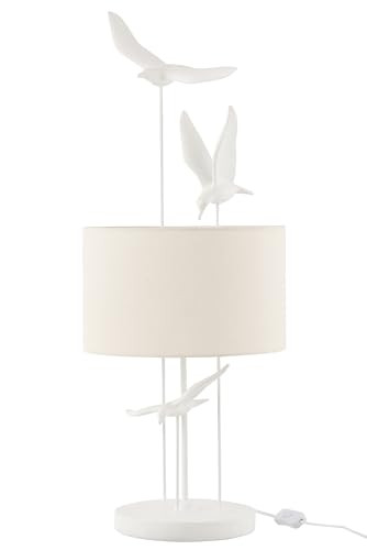J-Line Tafellamp Vogels Wit/Beige