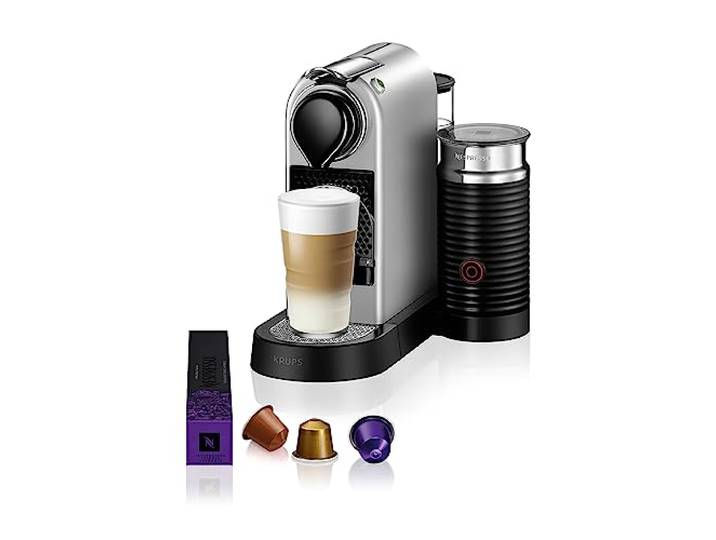 Nespresso Krups XN761B Citiz&Milk Kaffeekapselmaschine automatischen Standby-Modus 1260W Wassertankkapazität: 1L Pumpendruck: 19 Bar silber