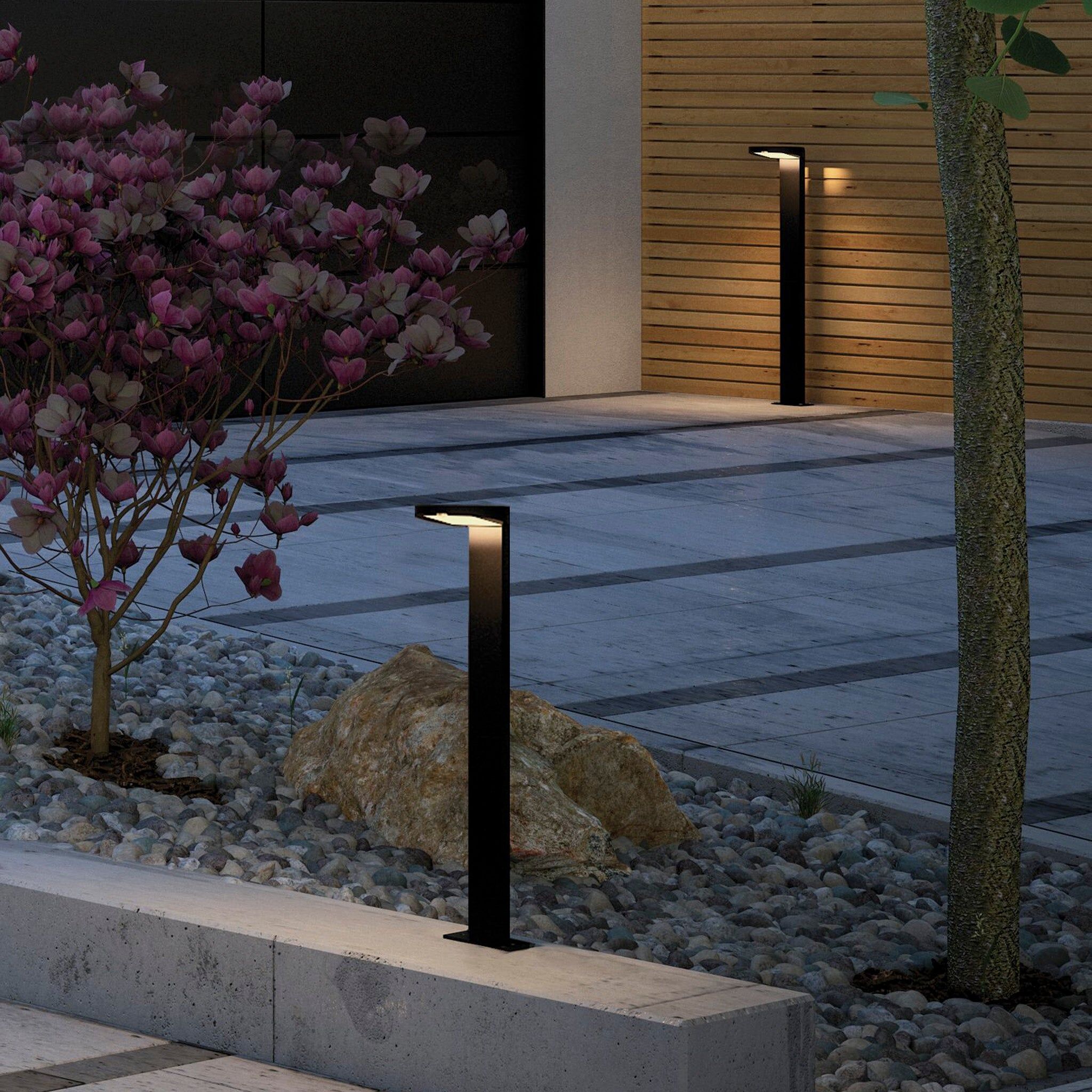 Paulmann - Outdoor Ryse 1.2W LED Solar Bollard Light with Motion Detection in Anthracite
