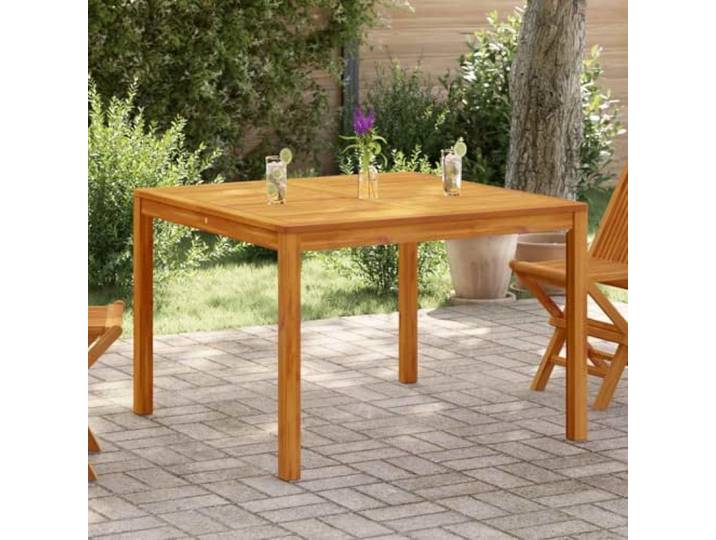 Garten-Esstisch 110x110x75 cm Massivholz Akazie Akazienholz Tischplatte,rustikaler Charme,Innenhof und Terrasse,feuchtes Tuch Reinigung,wasserdichte Hülle