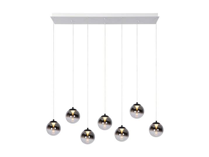 Suspension monza 7 rectangulaire en verre fumé avec led 2700k dimmable
