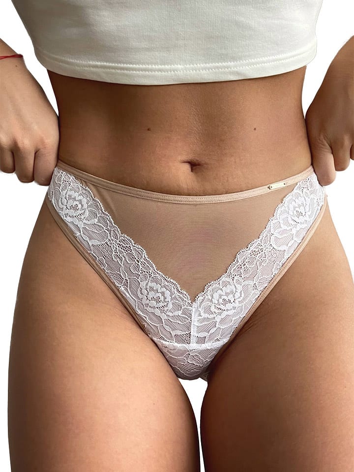 Kinga String "Perla" in Beige - M