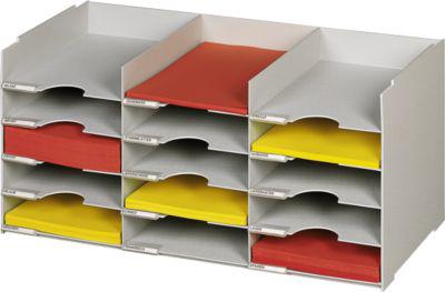 PAPERFLOW Sortierstation, DIN A4, Polystyrol, grau