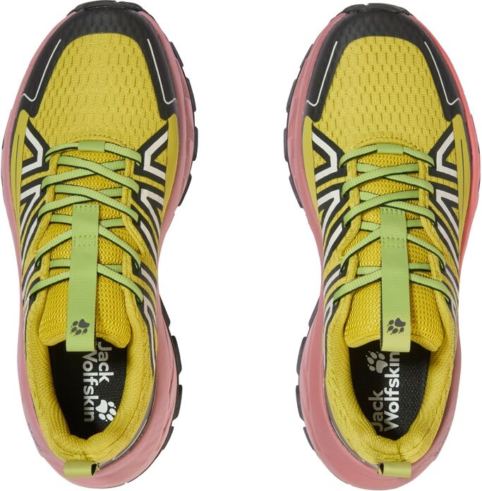 Wanderschuh JACK WOLFSKIN "WILD HIKE LOW W", Damen, Gr. 42, gelb (chartreuse), Synthetik, Schuhe Wanderschuh, Outdoorschuh, Trekkingschuh chartreuse 42