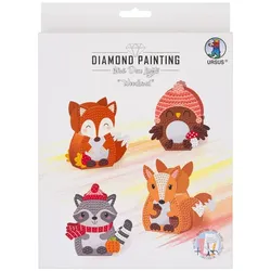 Ursus Diamond Painting Tischlaternen-Set "Herbst", 4 Tischlaternen