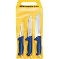 ErgoGrip Messersatz, 3-teilig blau, Blockmesser, 2 Ausbeinmesser