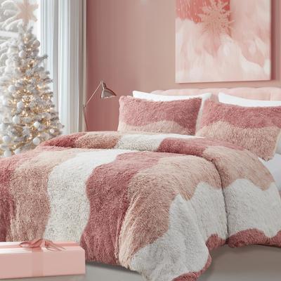 Intelligent Design Cassie Ombre Shaggy Faux Fur Comforter Set