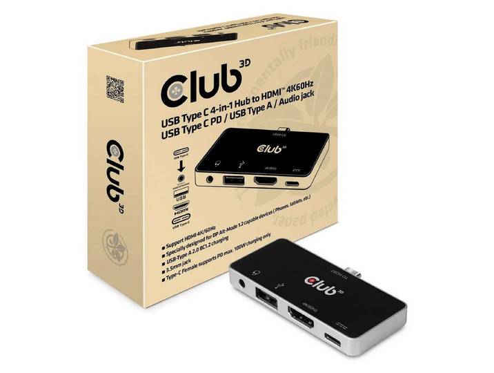 CLUB3D Laptop-Dockingstation CSV-1591 laptop-dockingstation & portreplikator Andocken USB 3.2 Gen