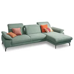 Segmüller Werkstätten Ecksofa Marino Stoff Blau Türkis