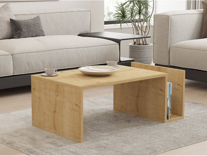 Skye Decor\, Memo - Sapphire Oak\, table basse\, chêne saphir\, 100 % CHIPBOARD ENDUIT DE MÉLAMINE\, 86\,8 x 50 x 32\,4 cm