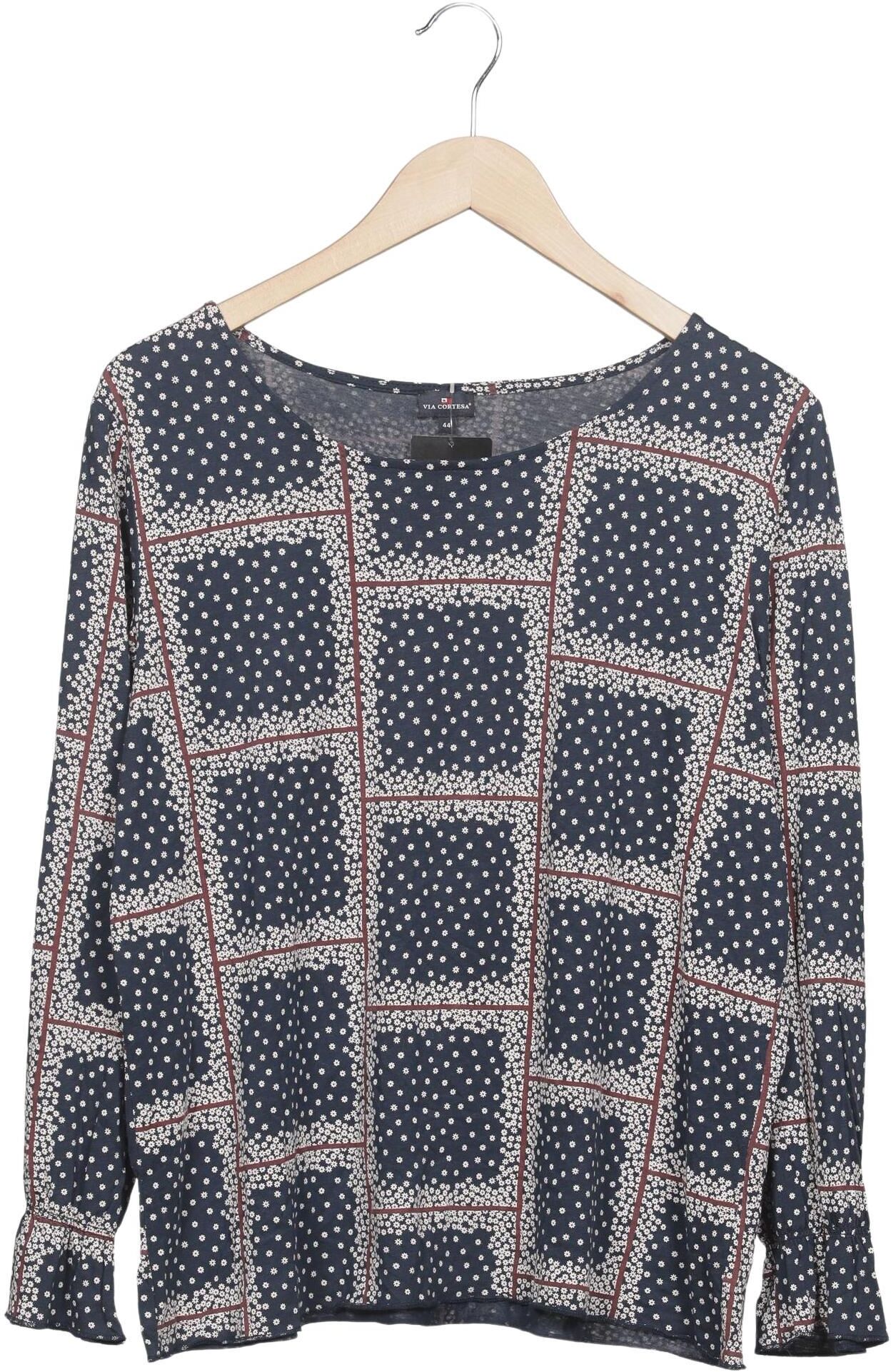 Via Cortesa Damen Langarmshirt, Mehrfarbig, Gr. EU 44, Modal / Baumwolle - Second Hand