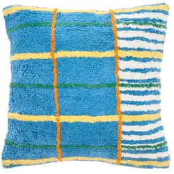 Södahl Zierkissen Styles Blau, gelb, weiß 45x45cm