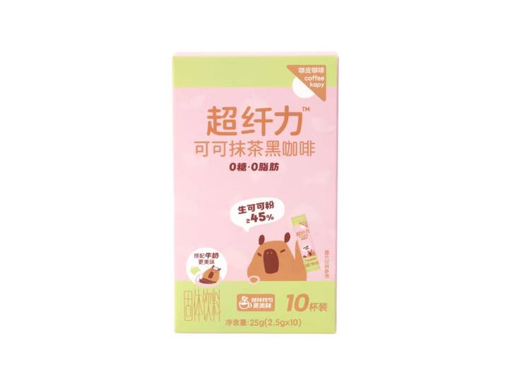 【YONGPU (gelijk vervaardigd)】Kapi versterkte suikervrije, vetvrije zwarte koffie met cacao en matcha 2,5 g x 10 sticks
