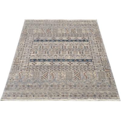 Teppich OCI DIE TEPPICHMARKE "GRAND FASHION 12", bunt (grau, multi), B:200cm H:5mm L:290cm, Polyester, Teppiche, Teppich, Vintage Optik, feine Fransen, Wohnzimmer