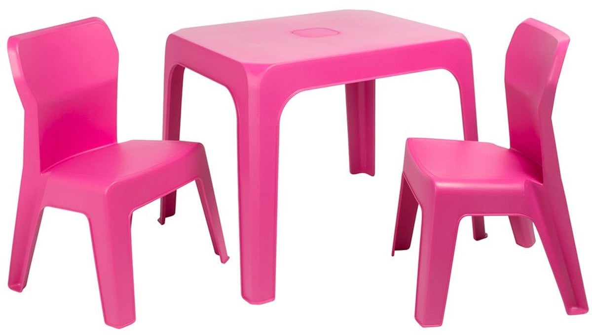 Garbar Jan Kinderspeeltafel met stoeltjes - Roze