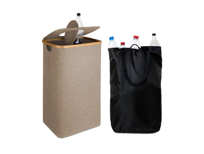 Flaschen Sammelbehälter 100l Beige-Hellbraun