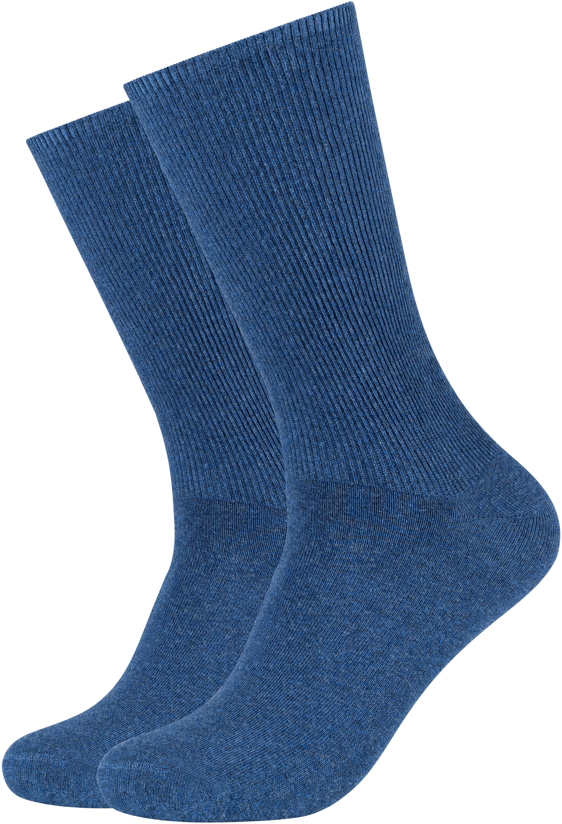 Socken CAMANO "comfort", Damen, Gr. 39-42, blau (denim melange), Baumwollmischung, Socken Socken, superweiche Bündchen, venenfreundliche Socken denim melange 39-42