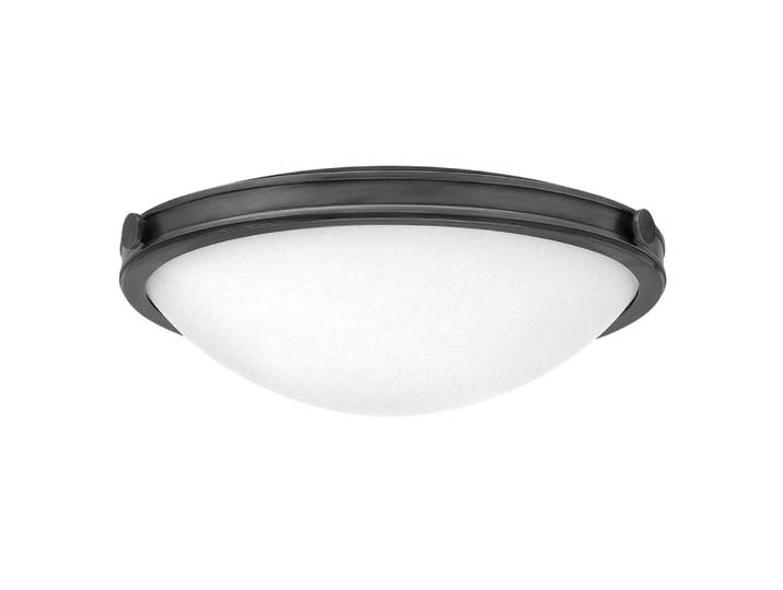 Plafonnier affleurant Acier, Verre Oxyde Noire