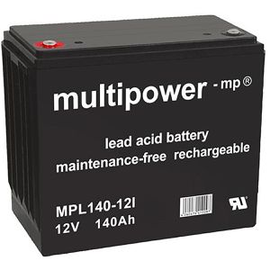 Multipower AGM-Batterie MPL140-12I, 12 V, 140 Ah, M6 Anschluss