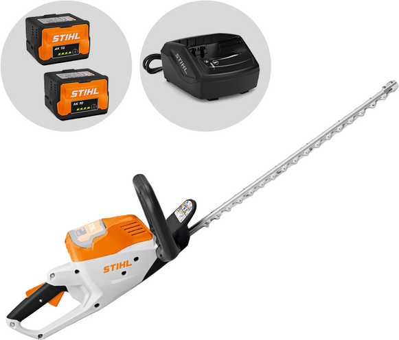 STIHL HSA 50 - Tagliasiepi con 2 batterie AK 10 - 36V 2Ah - Lama 50cm