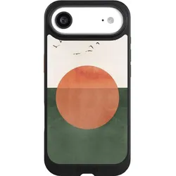 Nivocase Hülle für Apple iPhone Air Handyhülle NIVOcore Case Schwarz Sonnenschein Sonnenuntergang Vogel (Apple iPhone Air), Smartphone Hülle, Schwarz