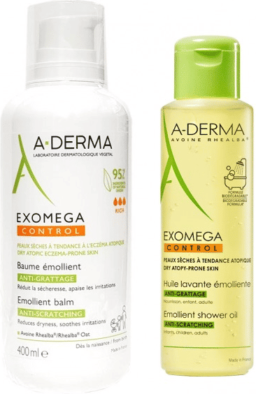 A Derma A-Derma Exomega Control Bálsamo 400ml + Oferta A-Derma Exomega Óleo duche 200ml
