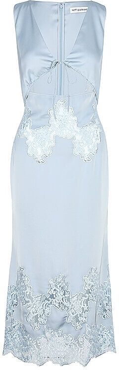 SELF-PORTRAIT Midikleid blau   34 34
