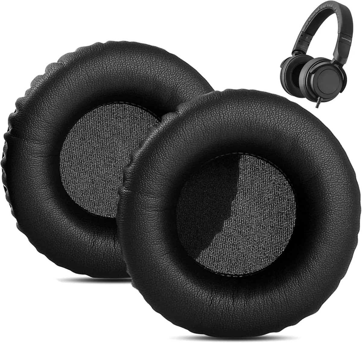Vervangingsoorkussens compatibel met Beyerdynamic DT 240 DT-240 Pro koptelefoon met comfortabel leer en memory foam