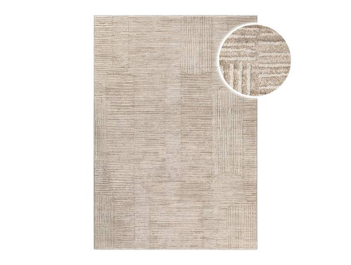 Esprit Webteppich Raymond, Beige, Streifen, rechteckig, 160x230 cm, für Fußbodenheizung geeignet, in verschiedenen Größen erhältlich, strapazierfähig, Teppiche und Böden, Teppiche, Moderne Teppiche