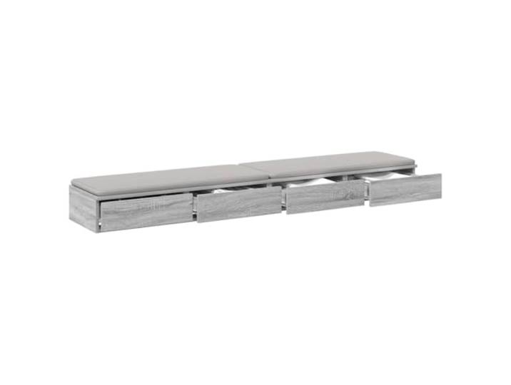 vidaXL Bettschubladen Sonoma-Grau 180 x 36,5 x 16,5 cm Holzwerkstoff Moderner Stil, Vier geräumige Schubladen zur Optimierung des Platzes,