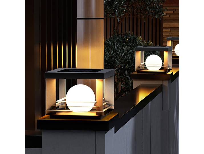 Lampe solaire LED minimaliste pour pelouse, imperméable conforme à la norme IP65, moderne, pilier de bûet, chapitre, pour jardin, chemin, clôture, Villa, décoration